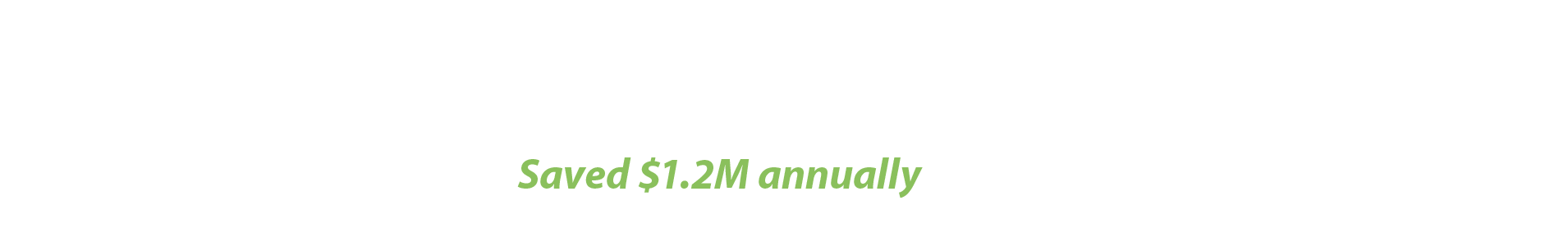 Unnamed Aircraft Company Saved 1.2M Annually.